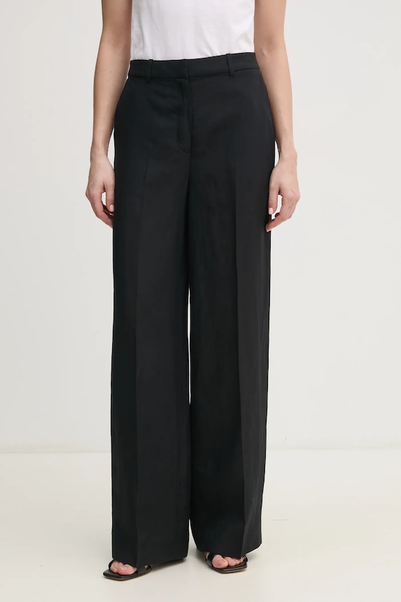 Calvin Klein pantaloni din amestec de in drept negru K20K208381