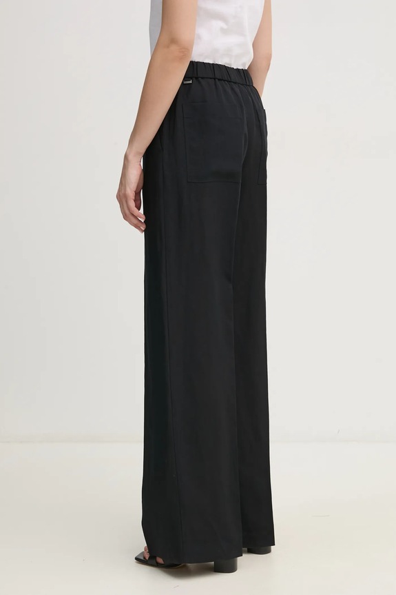 Îmbrăcăminte Calvin Klein pantaloni din amestec de in K20K208381 negru