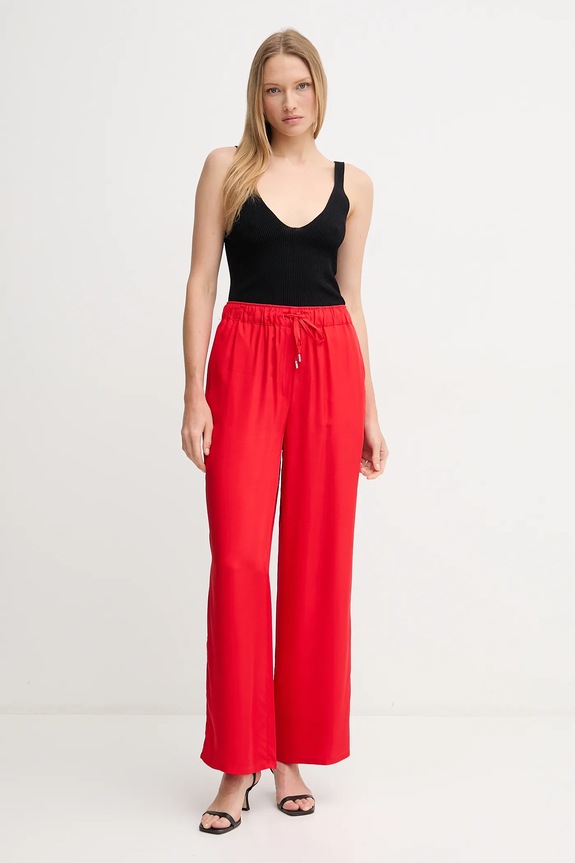 Nohavice Calvin Klein LV044B932G červená SS25