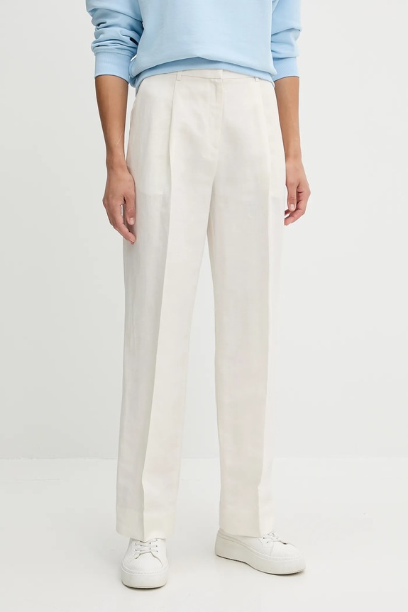 Calvin Klein pantaloni din in drept bej LV044B623G