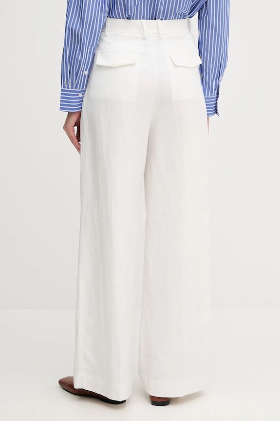 Abbigliamento Tommy Hilfiger pantaloni in lino misto WW0WW47214 bianco