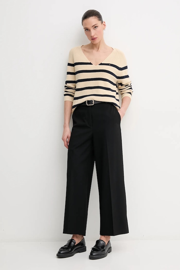 Tommy Hilfiger pantaloni WW0WW45463 nero SS25