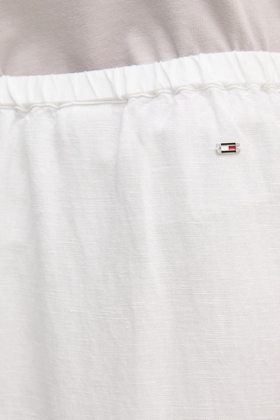 Tommy Hilfiger spodnie lniane beżowy WW0WW44782