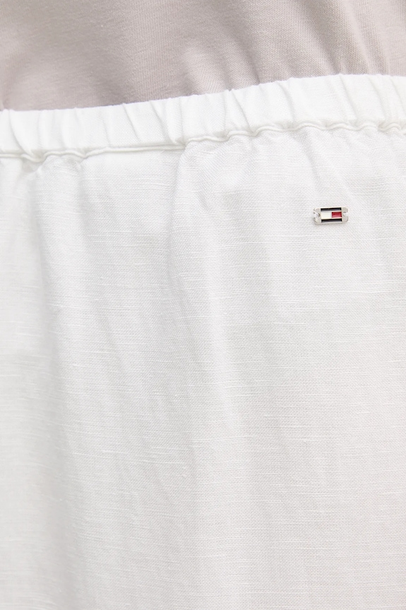 Tommy Hilfiger spodnie lniane beżowy WW0WW44782