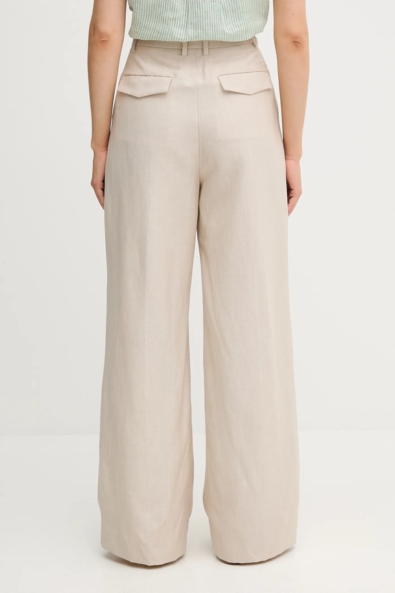 Oblečenie Nohavice s prímesou ľanu Tommy Hilfiger WW0WW45460 béžová