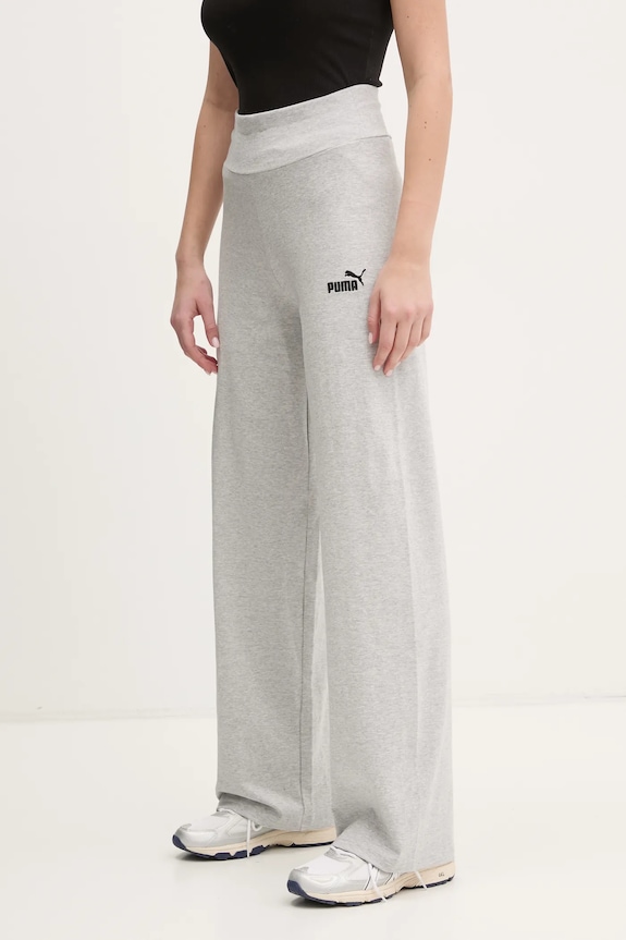 Puma spodnie dresowe Essential Logo z elastanem szary 682428