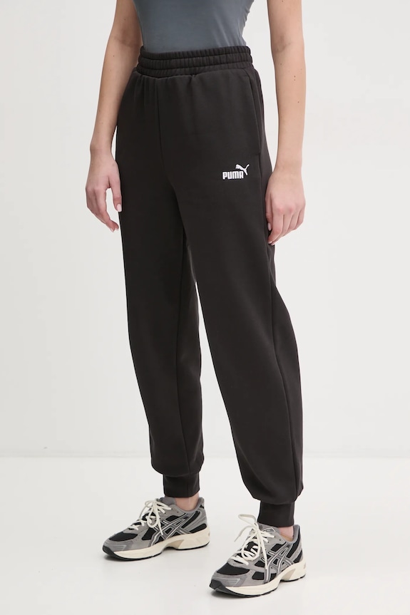 Puma pantaloni de trening tricotaj negru 682456