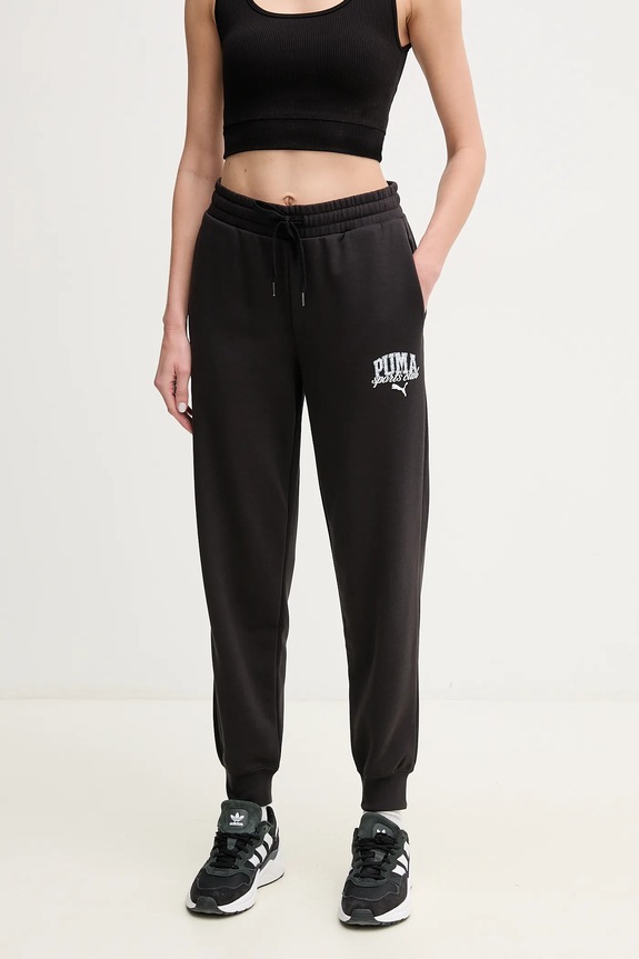 Παντελόνι φόρμας Puma πλεκτό ύφασμα μαύρο 685037.