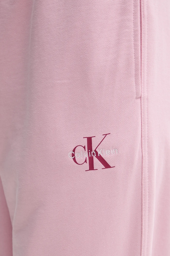 Παντελόνι φόρμας Calvin Klein Jeans ροζ LV047B235G