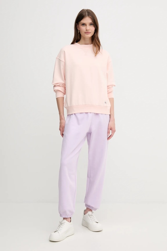 Παντελόνι φόρμας Calvin Klein Jeans LV047B235G μωβ SS26