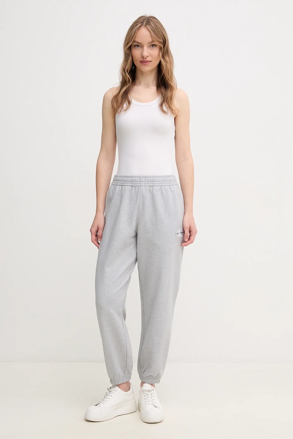 Tepláky Calvin Klein Jeans LV047B235G sivá SS26