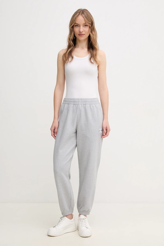 Tepláky Calvin Klein Jeans LV047B235G sivá SS26