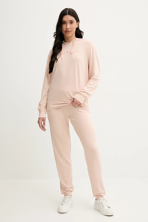 Guess spodnie dresowe LUCIA O5GB05.KCQP2 beżowy SS25