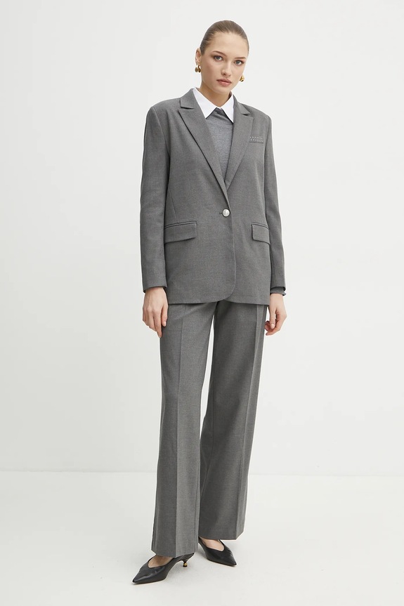 Hlače Morgan PANIS.F PANIS.F siva SS26