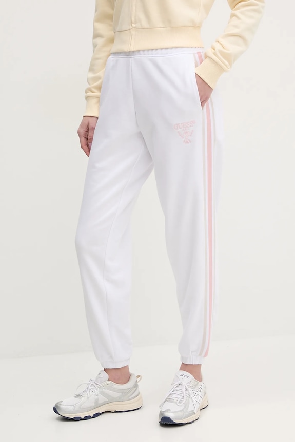 Guess pantaloni tuta YARROW maglia bianco V5GB15.KCRT1