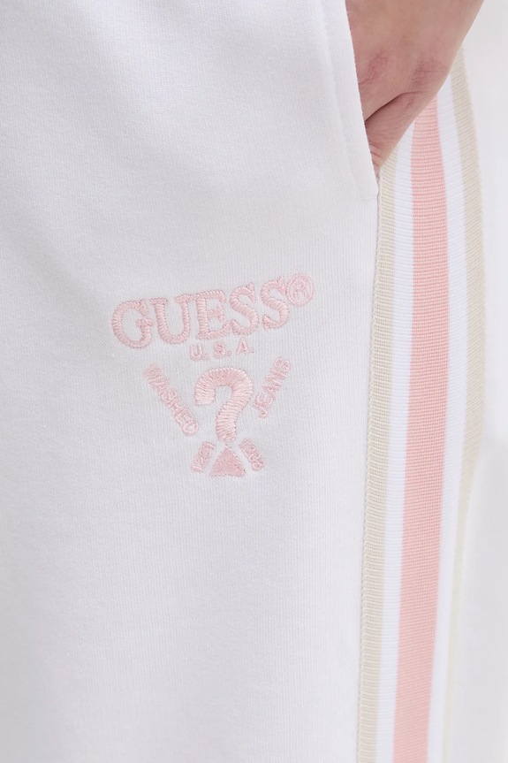 Guess pantaloni tuta YARROW bianco V5GB15.KCRT1