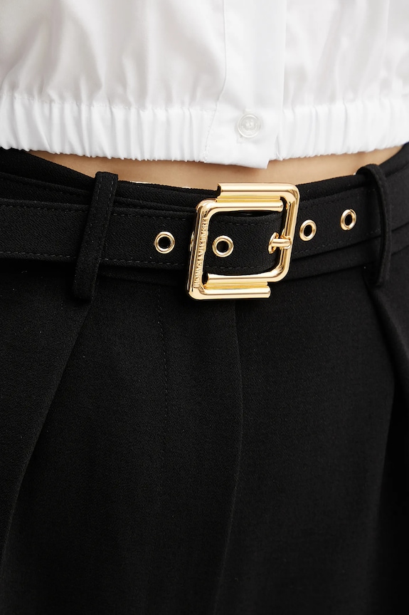 Παντελόνι Elisabetta Franchi μαύρο PA09552E2