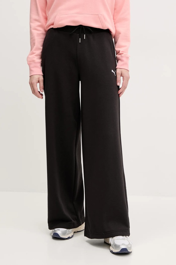 Παντελόνι φόρμας Puma πλεκτό ύφασμα μαύρο 629754