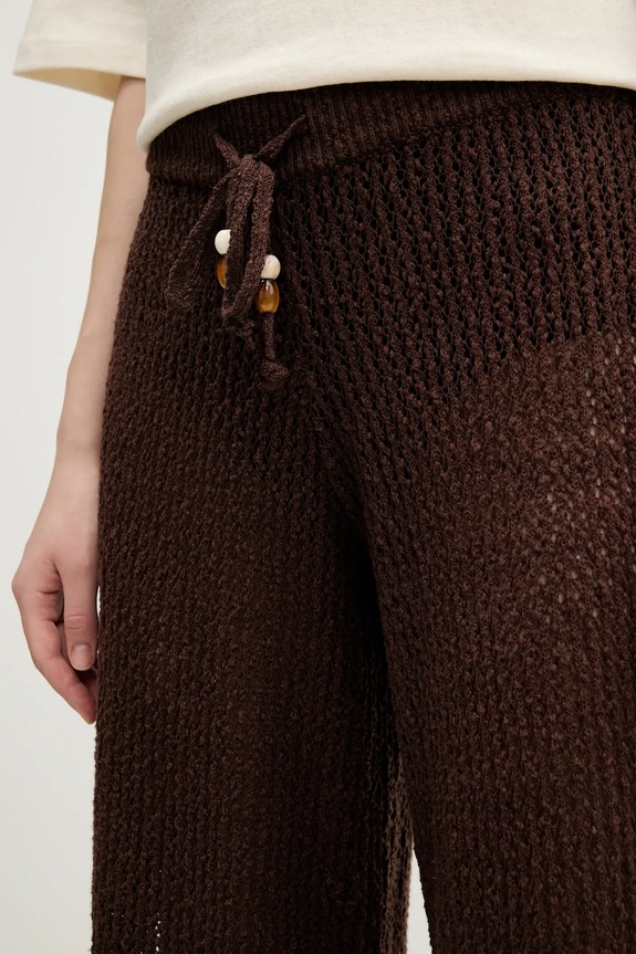 Βαμβακερό παντελόνι Abercrombie & Fitch καφέ KI111.5032.480