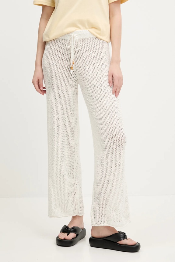 Abercrombie & Fitch pantaloni in cotone alta beige KI111.5033.178