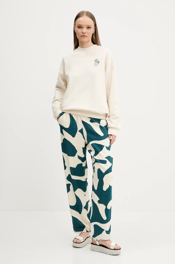Ľanové nohavice Abercrombie & Fitch KI156.5135.238 béžová SS25
