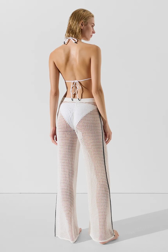 Hlače Karl Lagerfeld A2W46011 bijela SS25