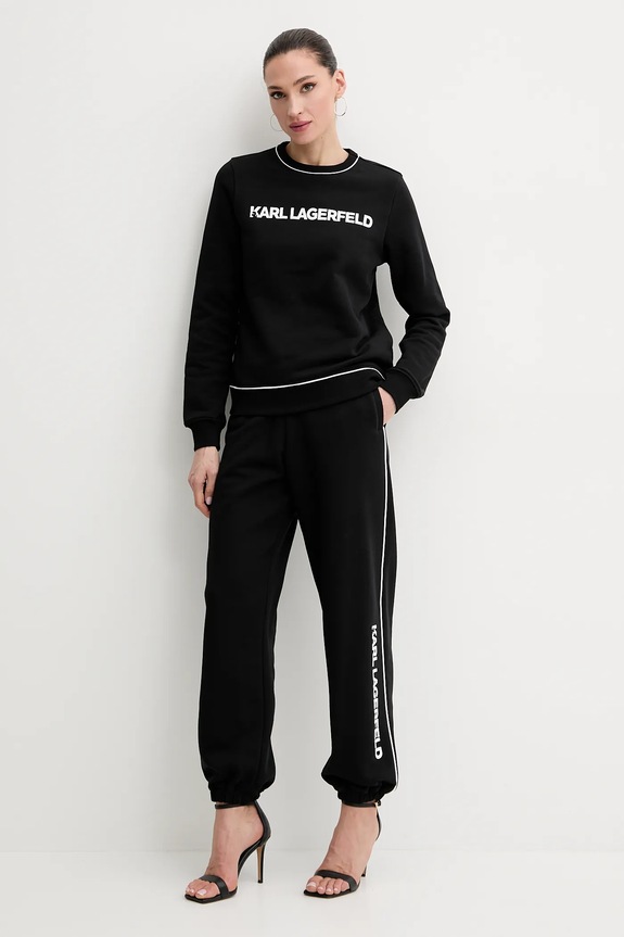 Karl Lagerfeld spodnie dresowe A2W10149 czarny SS25