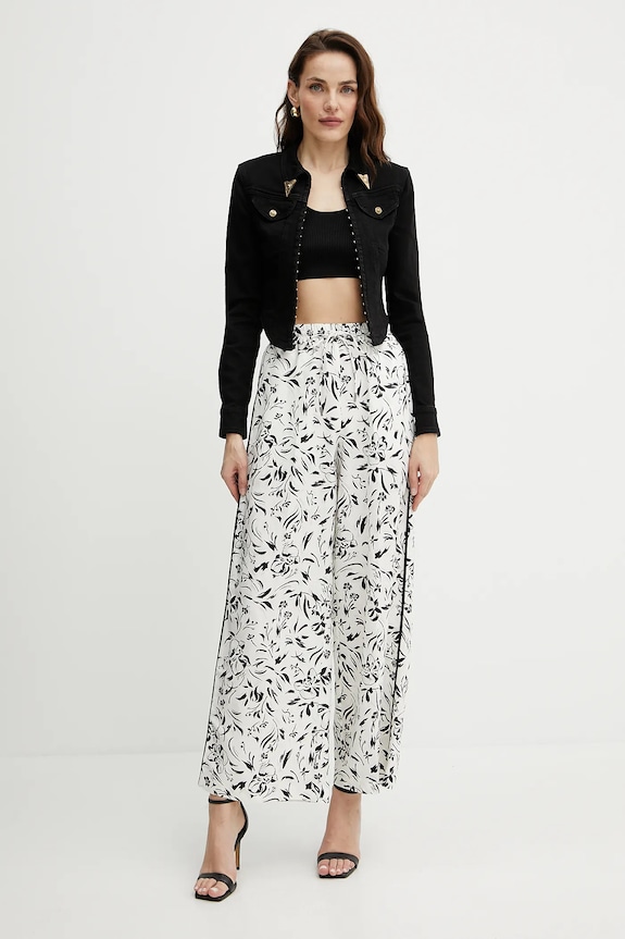 Hlače Karl Lagerfeld A2W10016 bela SS25