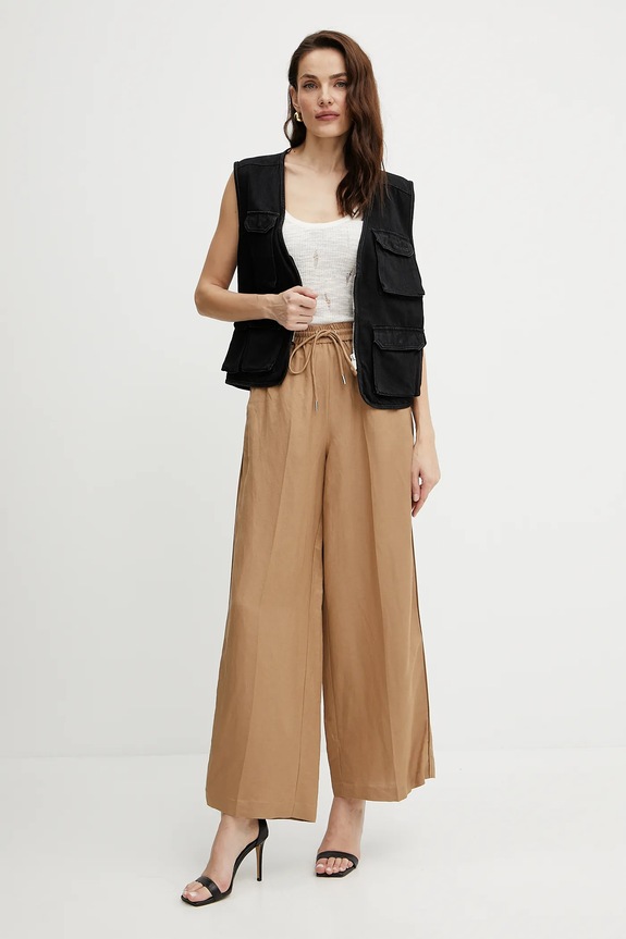 Karl Lagerfeld pantaloni A2W10016 maro SS25