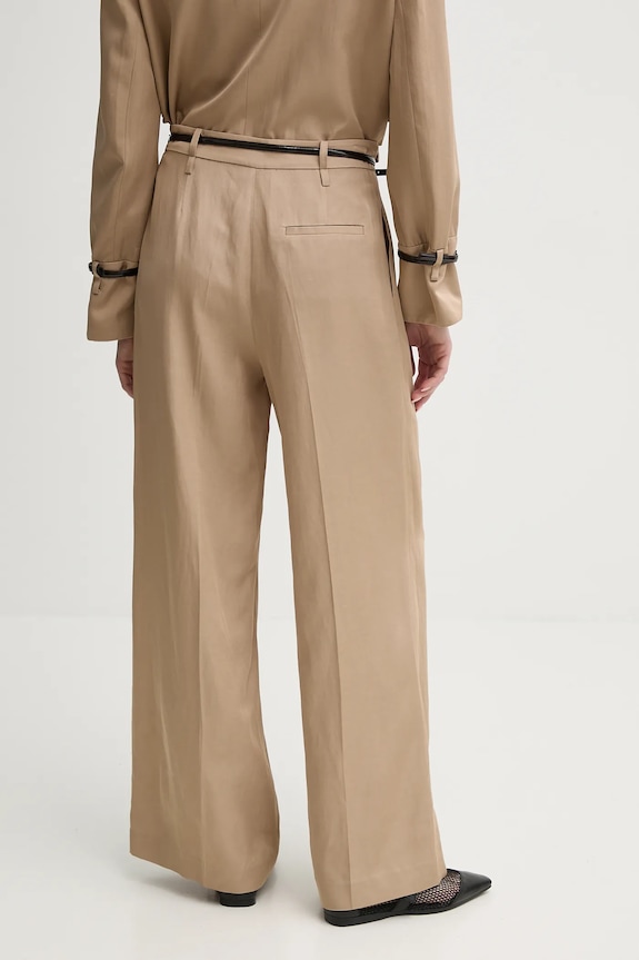 Ρούχα Παντελόνι με λινό μείγμα ISABELLE BLANCHE IS25SS.P059.T004 μπεζ