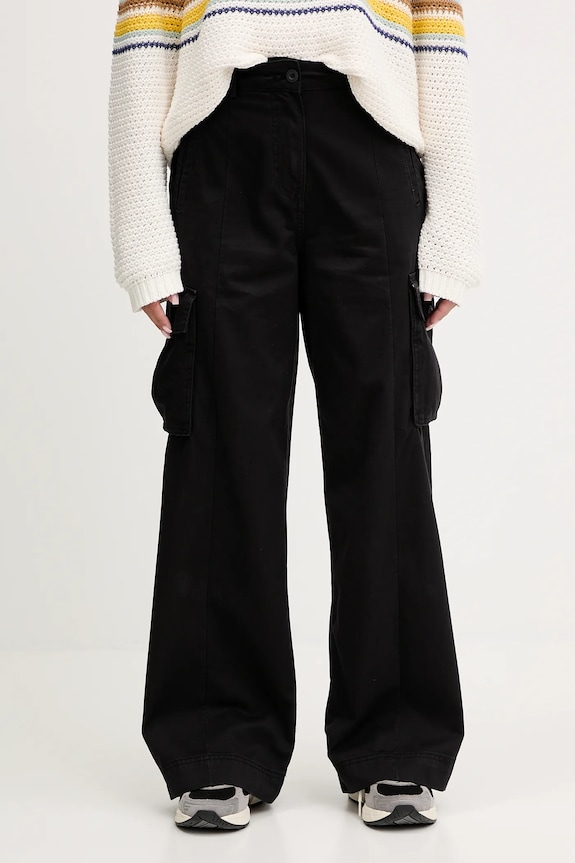Napapijri pantaloni de bumbac M-Selva drept negru NP0A4IL49411