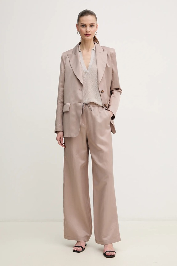Marc Aurel pantaloni din amestec de in 1852.1000.93406 bej SS25