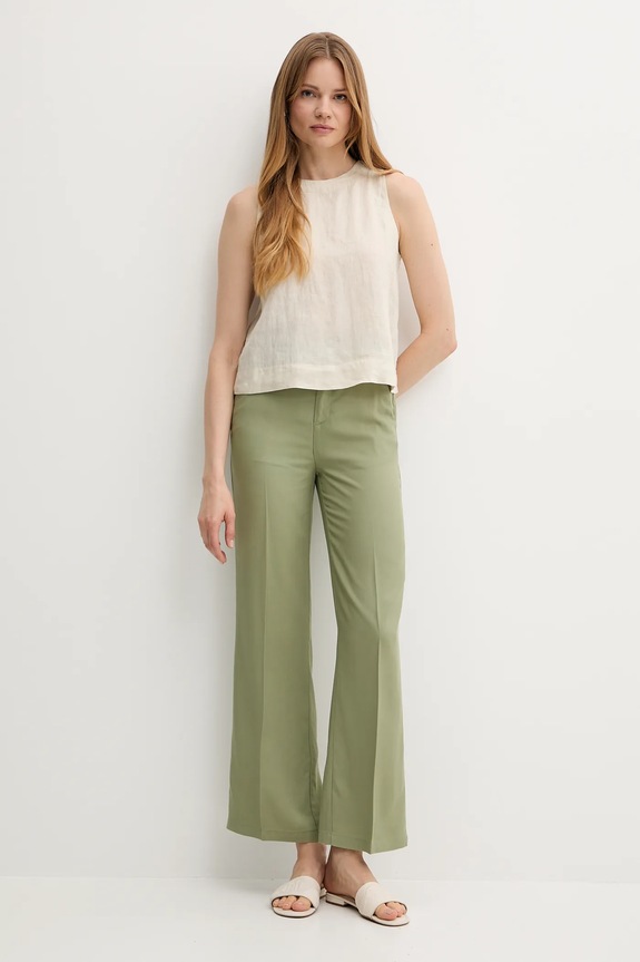 Παντελόνι United Colors of Benetton 4T91DF099 πράσινο SS25