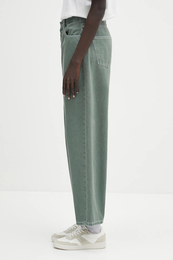 Carhartt WIP pantaloni in cotone Brandon Pant I034837.2M24J verde AW25