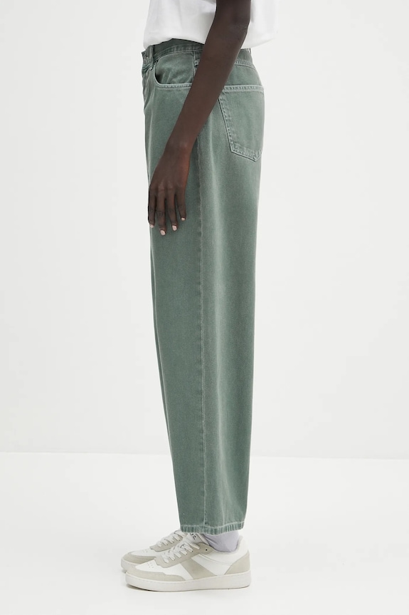 Carhartt WIP pantaloni in cotone Brandon Pant I034837.2M24J verde AW25