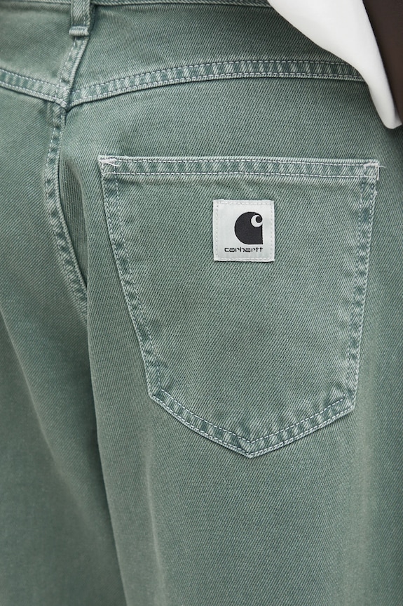 Carhartt WIP pantaloni in cotone Brandon Pant verde I034837.2M24J
