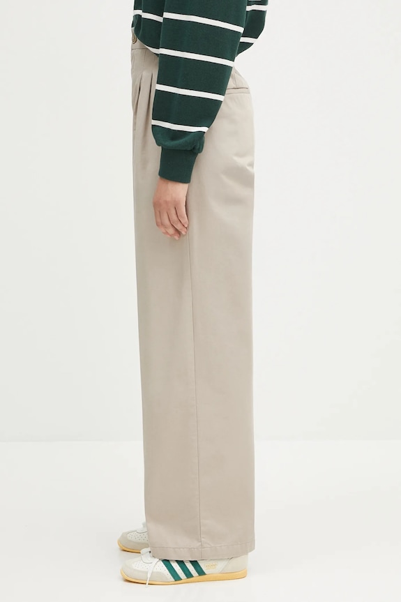 Хлопковые брюки Carhartt WIP Leola Pant I033147.2OR06 бежевый SS25