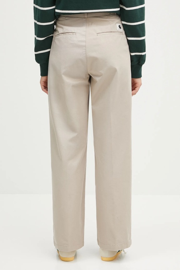 Одежда Хлопковые брюки Carhartt WIP Leola Pant I033147.2OR06 бежевый