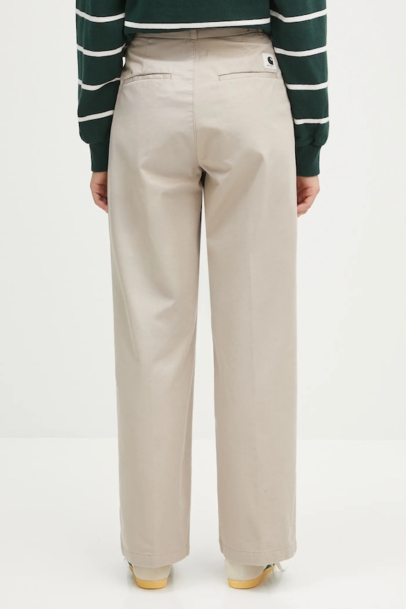 Одежда Хлопковые брюки Carhartt WIP Leola Pant I033147.2OR06 бежевый