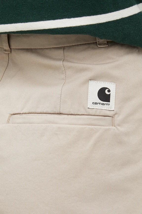 Хлопковые брюки Carhartt WIP Leola Pant бежевый I033147.2OR06