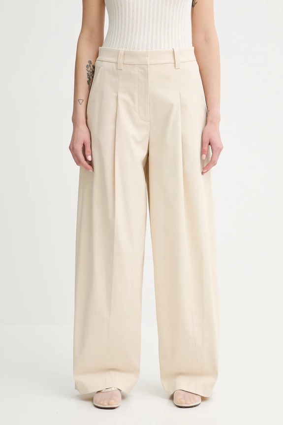 A.L.C. pantaloni Ryder alta beige 2PANT01145