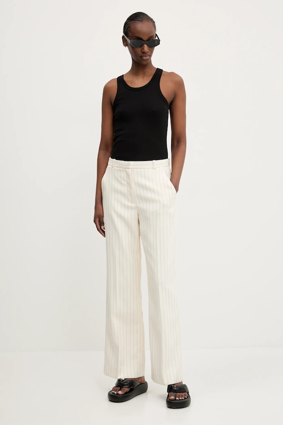 Kalhoty Abercrombie & Fitch KI156.5366.166 béžová SS25
