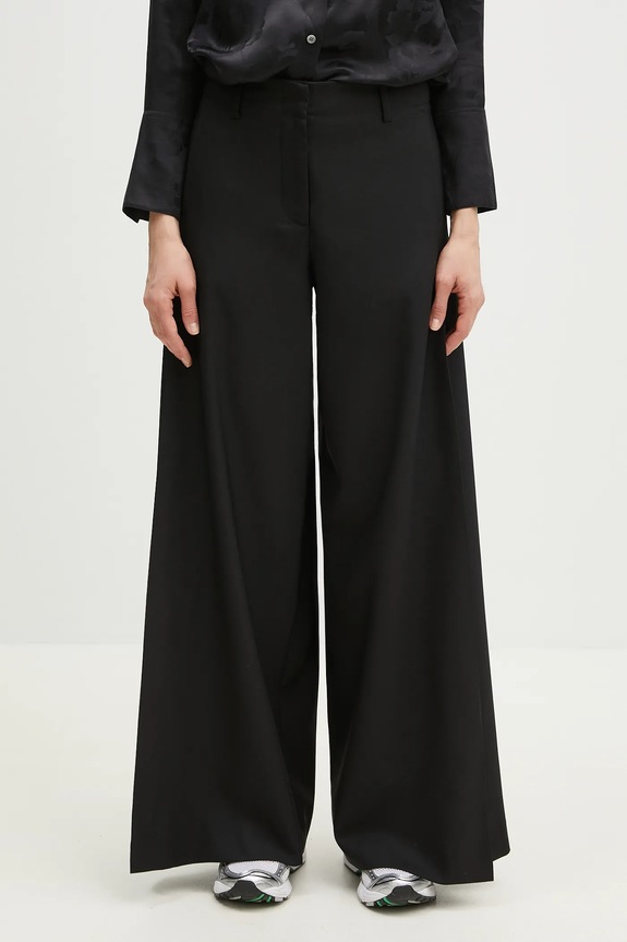 Kenzo pantaloni in lana lana nero FF52PA0999RA.99