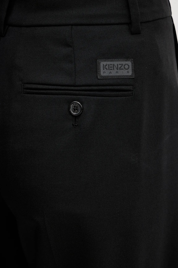 Vlnené nohavice Kenzo čierna FF52PA0999RA.99