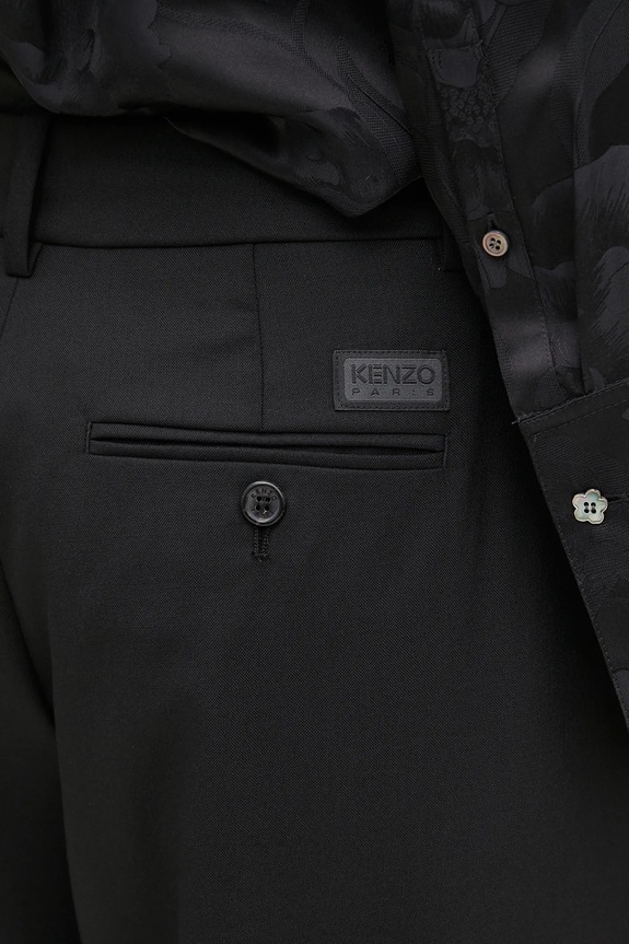 Kenzo pantaloni in lana nero FF52PA0999RA.99