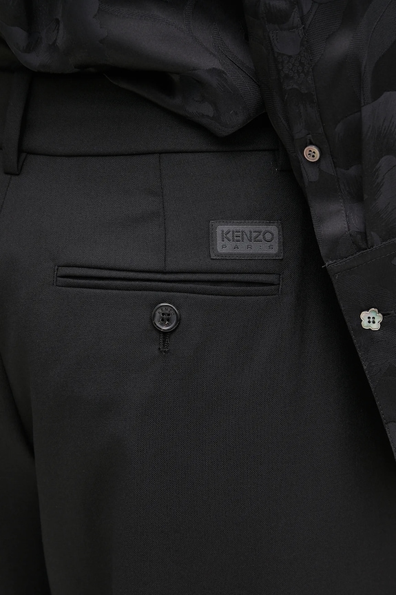 Kenzo pantaloni in lana nero FF52PA0999RA.99