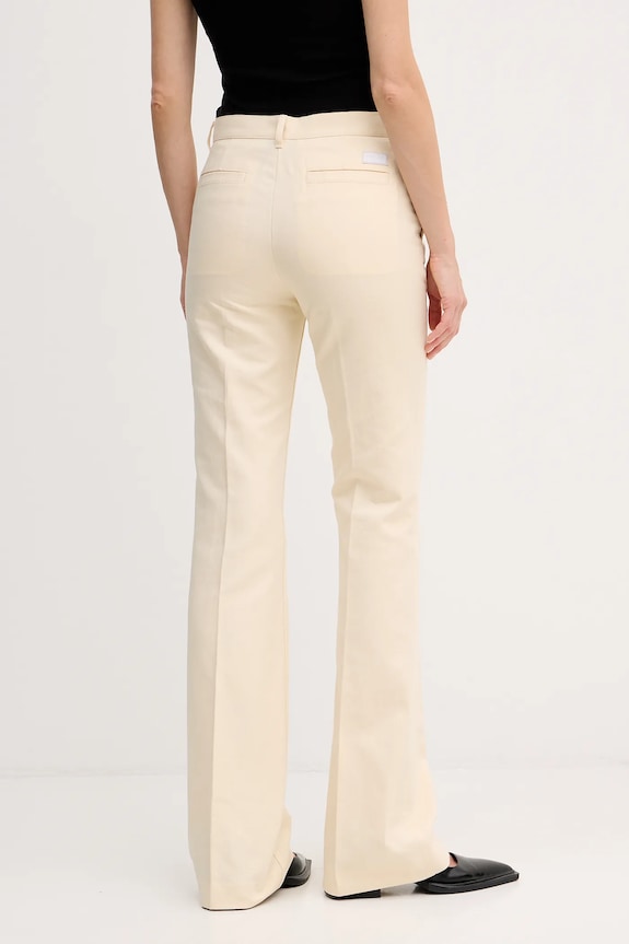 Îmbrăcăminte Kenzo pantaloni din amestec de in FF52PA1019GA.04 bej