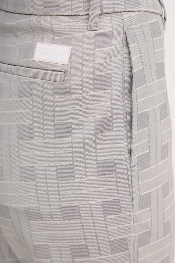 Kenzo pantaloni de lână gri FF52PA1019JW.93