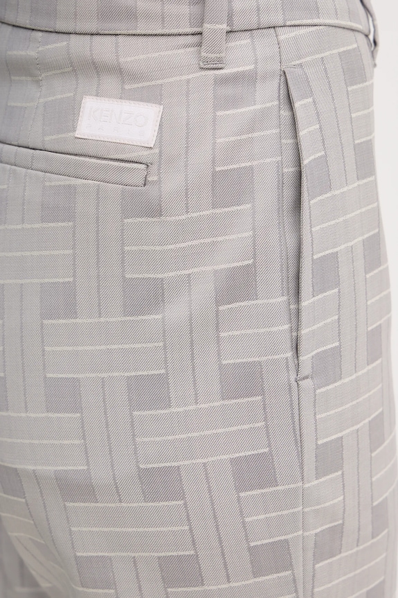 Kenzo pantaloni de lână gri FF52PA1019JW.93