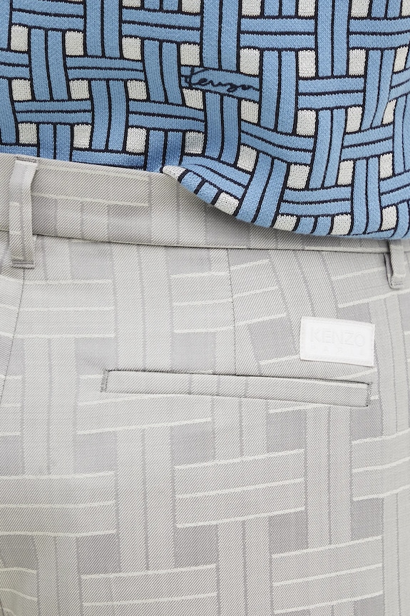 Kenzo spodnie wełniane szary FF52PA1019JW.93